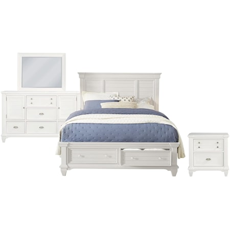 Queen Storage, Dresser, Mirror, Nightstand