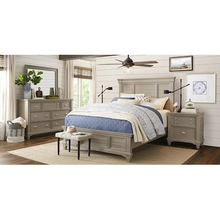 Queen Bed, Dresser, Mirror, Nightstand