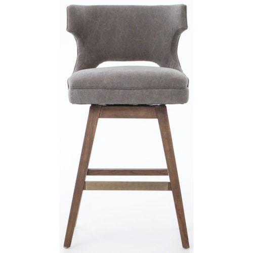 Task Counter Stool with Swivel Base and Dark Moon FInish