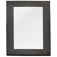 Tall Mirror with Burnished Black Wood Frame