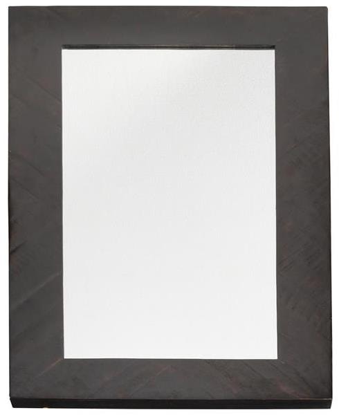 Tall Mirror with Burnished Black Wood Frame