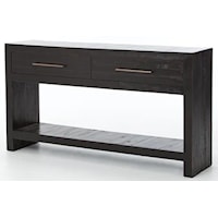 2 Drawer Console Table in Burnished Black