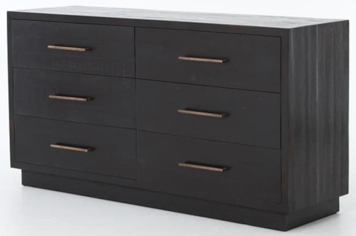 6 Drawer Dresser with Antiqued Bronze Hardware