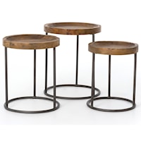Tristan Nesting Tables with Bowl-styled Tops