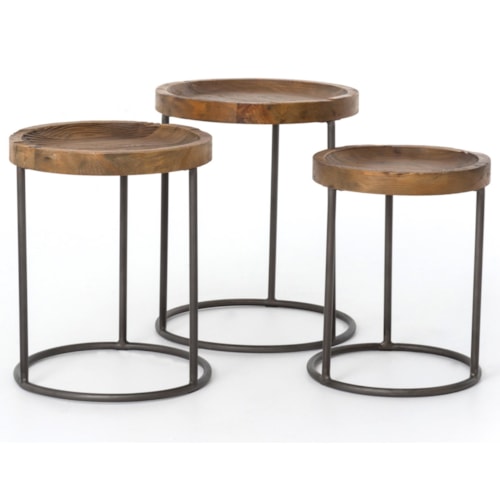 Tristan Nesting Tables with Bowl-styled Tops