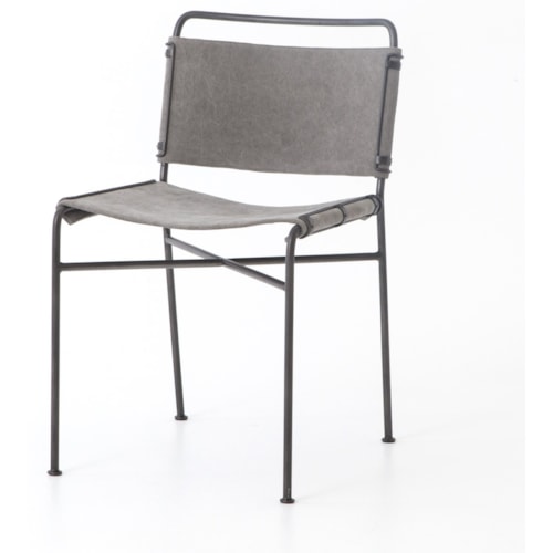 Wharton Dining Chair with Faux Leather Seat and Back