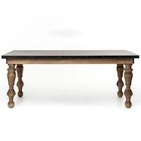 Daphne Dining Table with Antique Zinc
