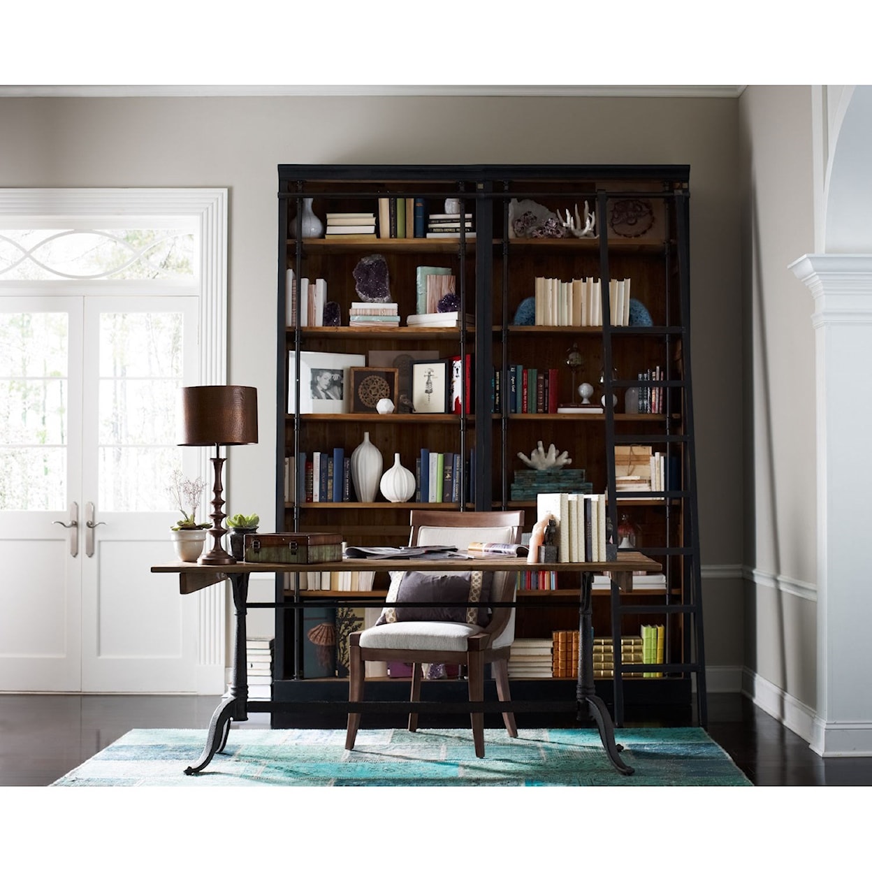 Four Hands Laguna Ivy Matte Black Bookcase