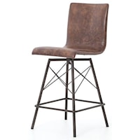 Diaw Counter Height Stool with Havana Leather