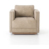 Leather Swivel Chair - Umber Natural