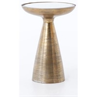 Mod Pedestal Table with Brushed Brass Finish