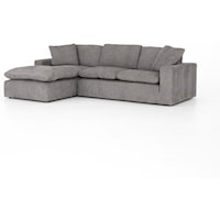 Plume 2pc Left Arm Facing 136" Sectional - Harbor Grey