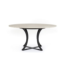 Gage Dining Table - White Travertine