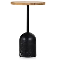 Fay Accent Table - Black Marble