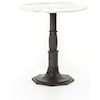Four Hands Rockwell Lucy Side Table-Carbon Wash, Marble Top