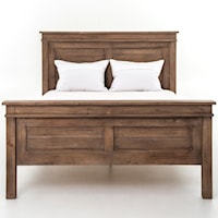 Queen Platform Bed with Crown Moulding & Panel Detail 