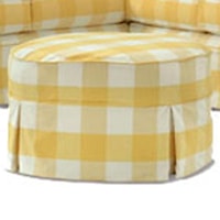 Casual Round Ottoman with Pleat