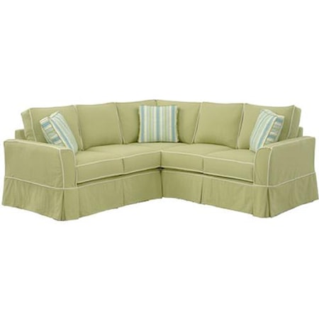 Casual Sectional with Track Arms