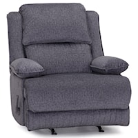 Casual Rocker Recliner with Dual Storage Arms