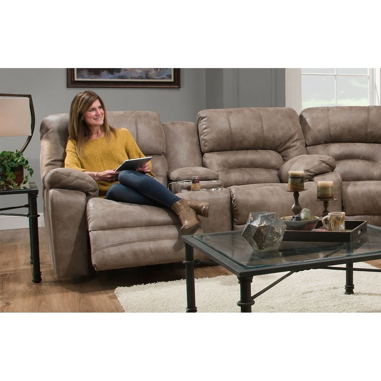 Franklin Legacy Power Reclining Console Loveseat