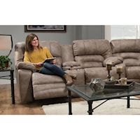 Power Reclining Console Loveseat with Cup-Holders and Integrated USB Port