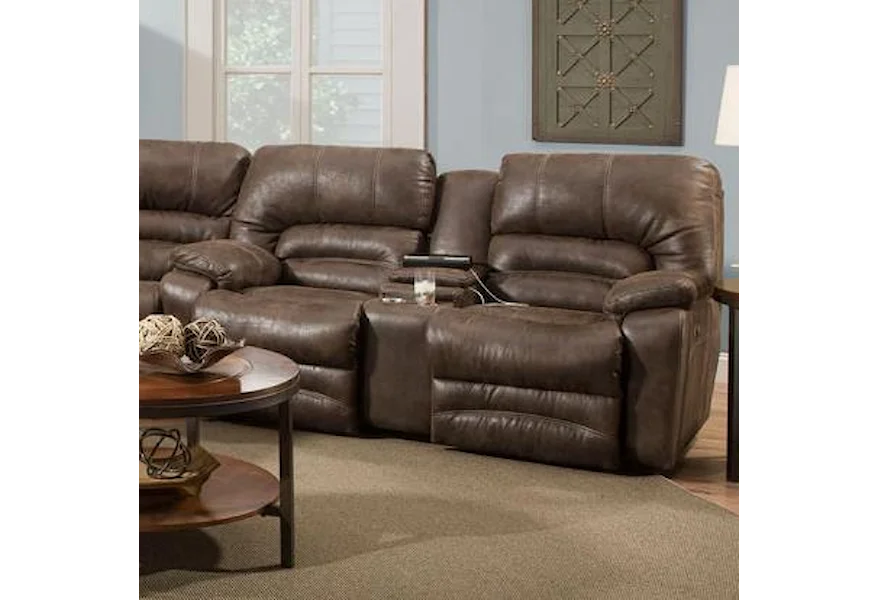 Legacy Reclining Console Loveseat by Franklin at Fine Home Furnishings