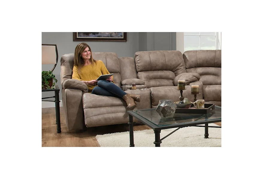 Legacy Reclining Console Loveseat by Franklin at Turk Furniture