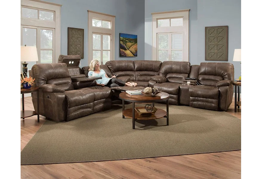 Legacy Reclining Sectional Sofa by Franklin at Turk Furniture