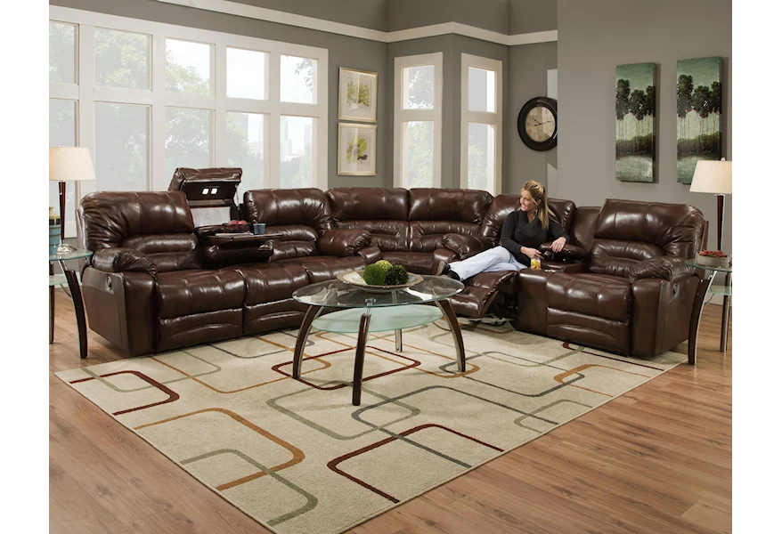 Legacy Power Reclining Sectional Sofa by Franklin at Fine Home Furnishings