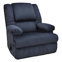 Casual Rocker Recliner with Two Storage Arms