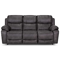 Casual Reclining Sofa with Pillow Top Arms