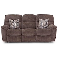 Casual Reclining Sofa with Pillow Top Arms