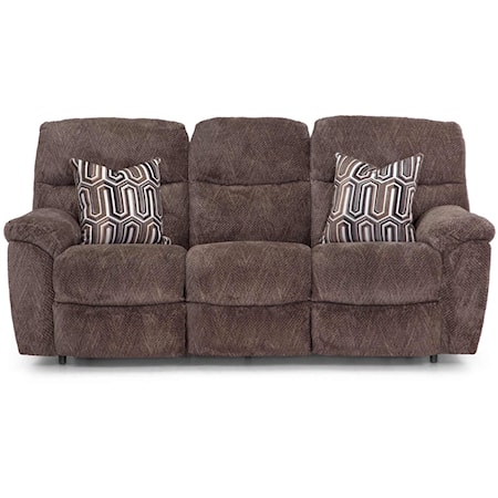 Casual Reclining Sofa with Pillow Top Arms