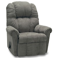 Casual Rocker Recliner with Pillow Arms