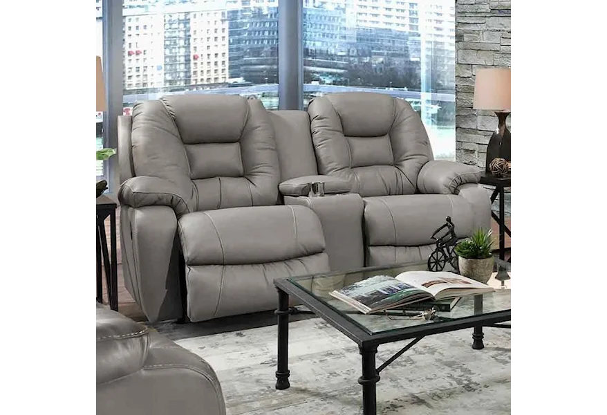 794 Reclining Loveseat with Console by Franklin at Virginia Furniture Market