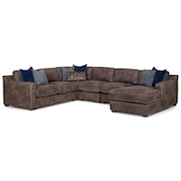 Contemporary Five Piece Sectional with Chaise