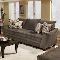 3-Seat Stationary Sofa with Flared Arms