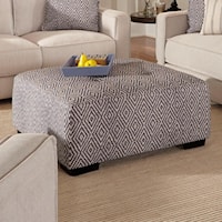 Square Ottoman with Button Tufting
