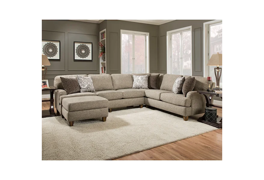 Brannon Sectional Sofa with 5 Seats by Franklin at Turk Furniture