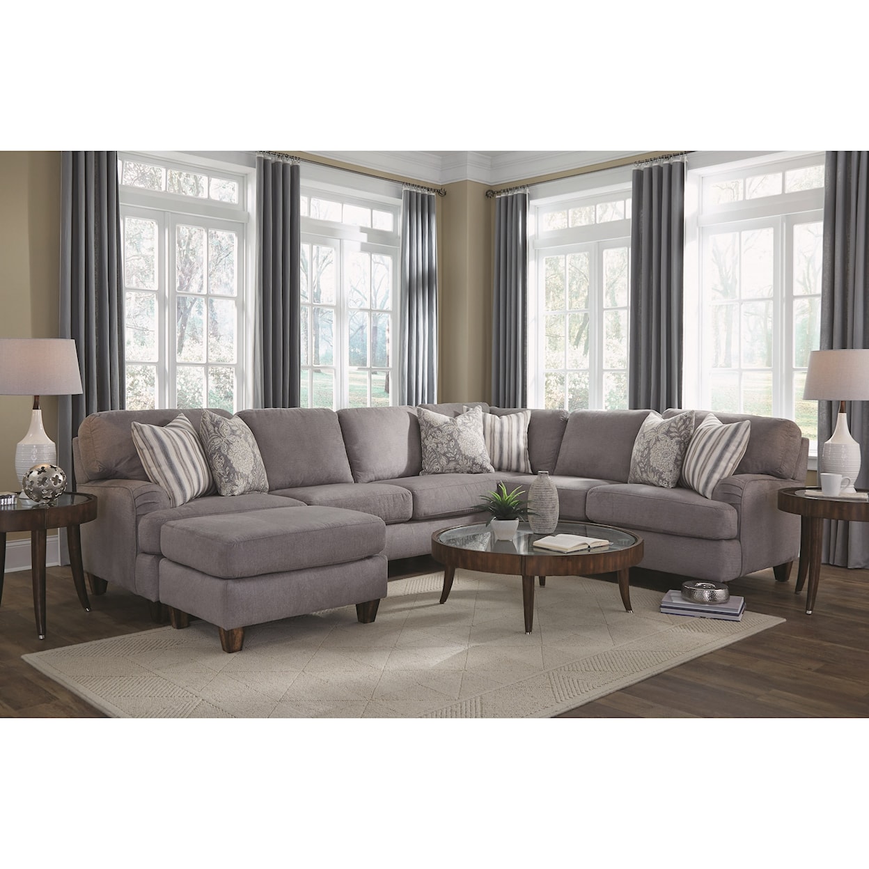 Franklin Haddie Sectional Sofa with 5 Seats