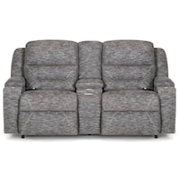 Power Reclining Console Loveseat with Power Lumbar and USB Ports