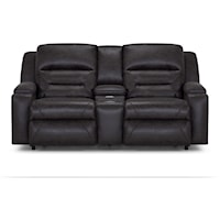 Power Reclining Console Loveseat with Power Lumbar and USB Ports