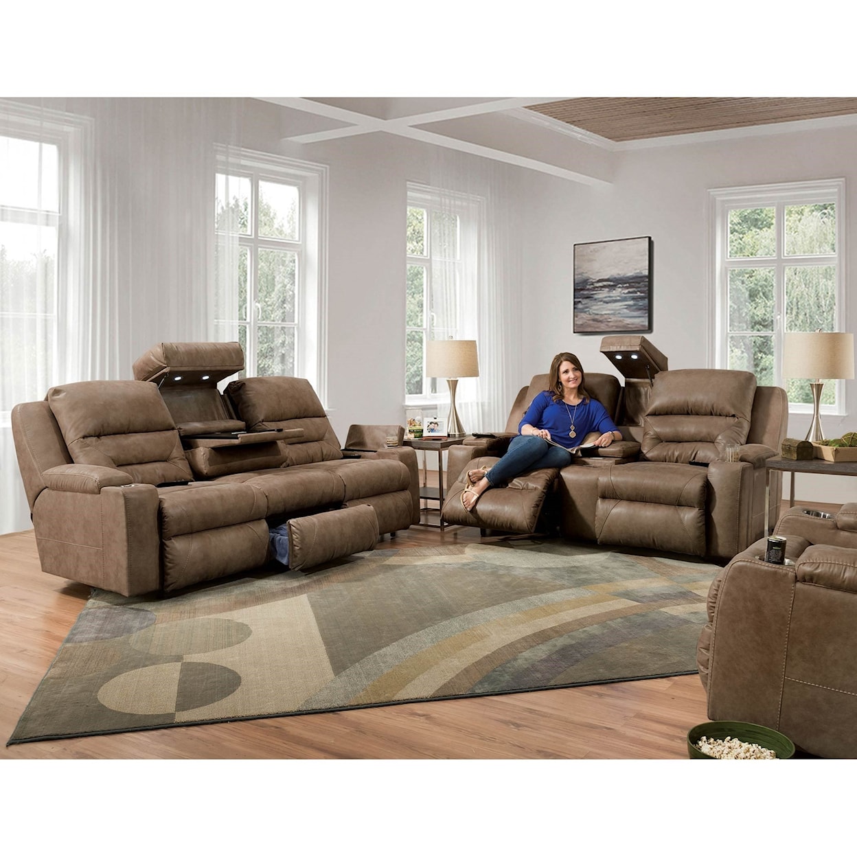 Franklin Beacon Power Reclining Loveseat