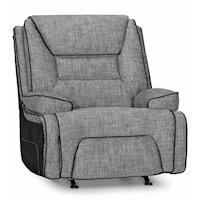 Power Rocker Recliner with Pillow Arms