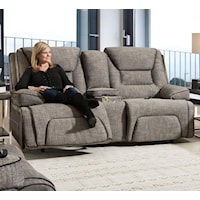Power Reclining Console Loveseat with USB Ports and Lighting