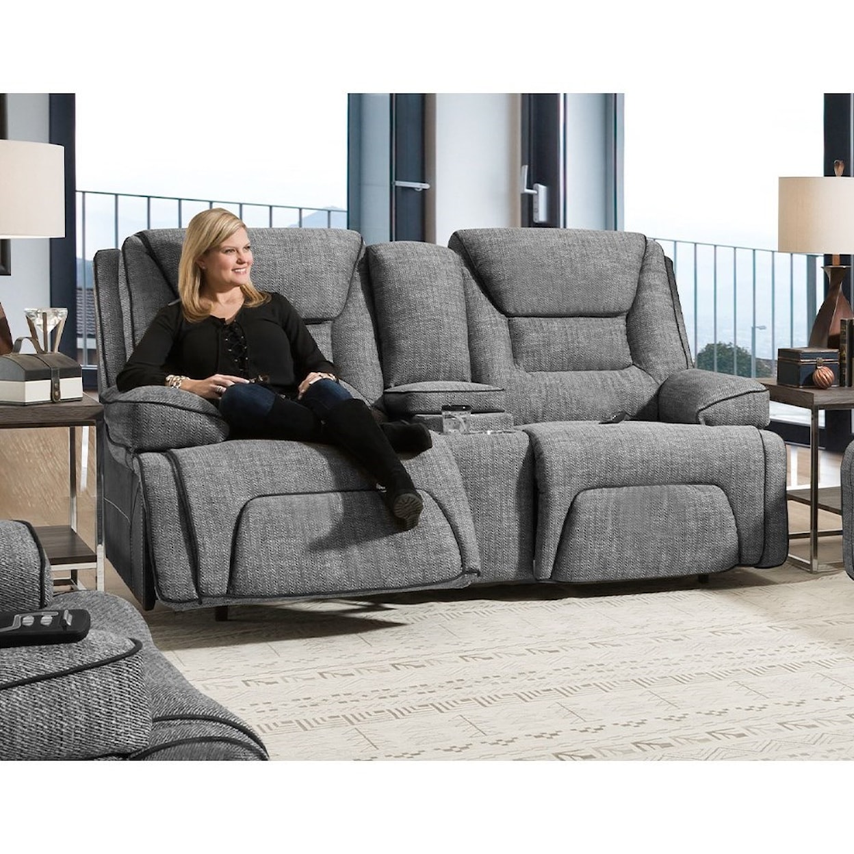 Franklin Centennial Power Reclining Console Loveseat