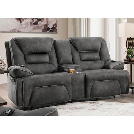 Power Reclining Console Loveseat