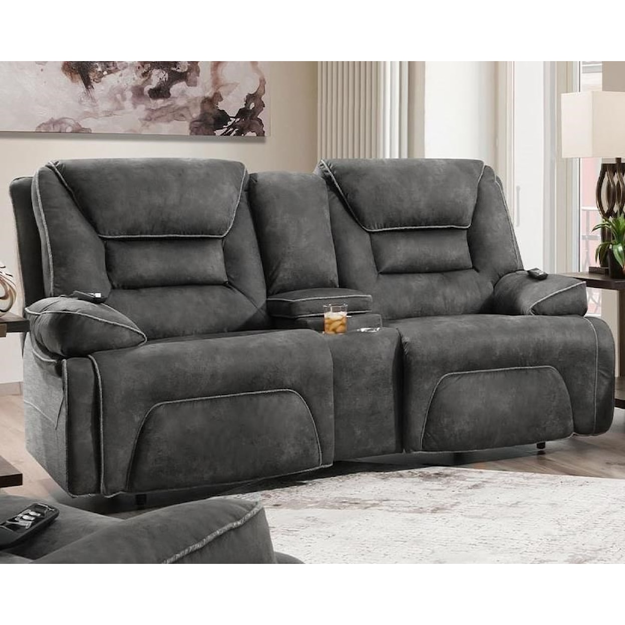 Franklin Centennial Power Reclining Console Loveseat