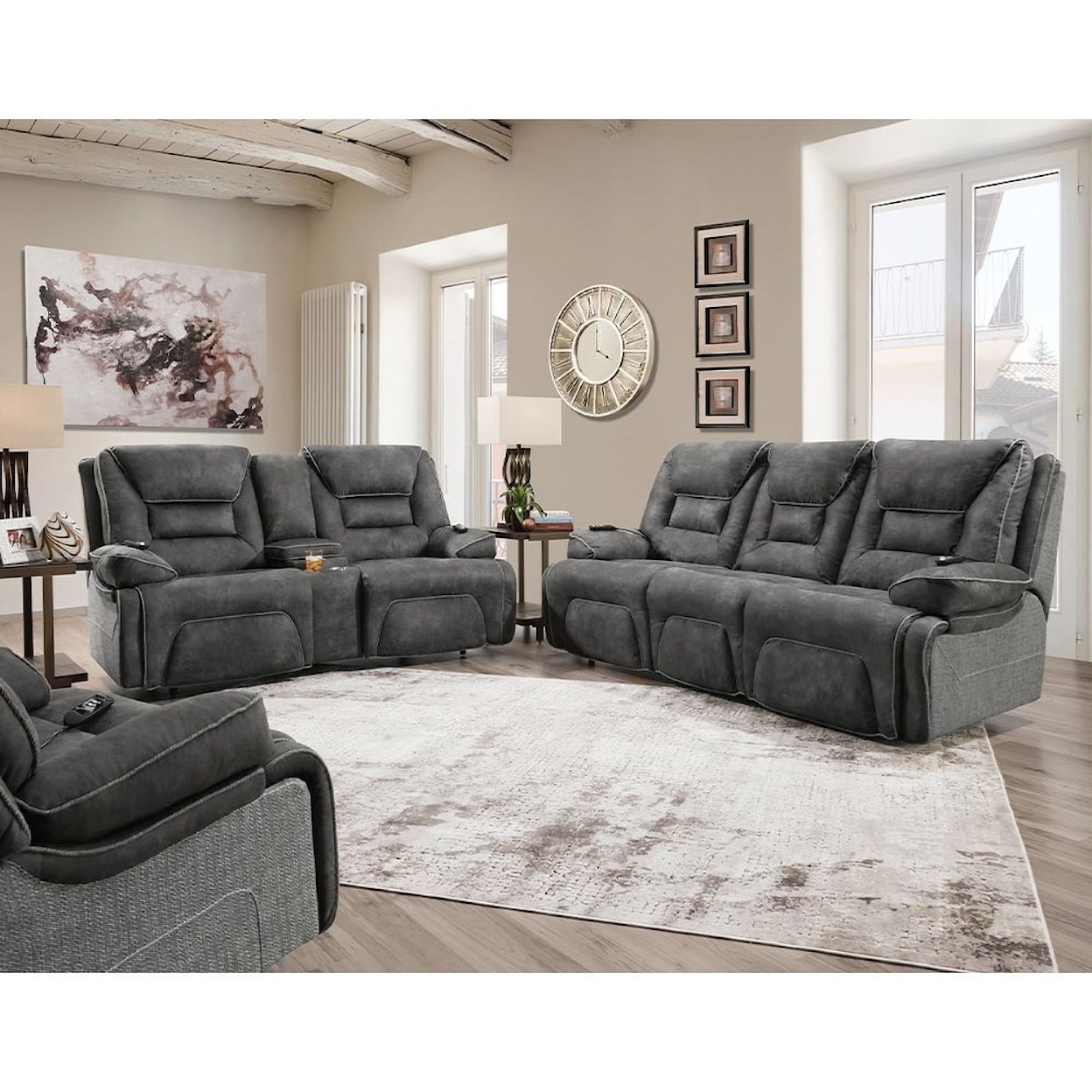 Franklin Centennial Power Reclining Console Loveseat