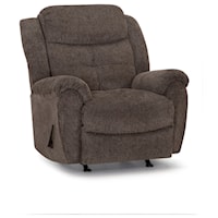 Casual Rocker Recliner with Pillow Top Arms
